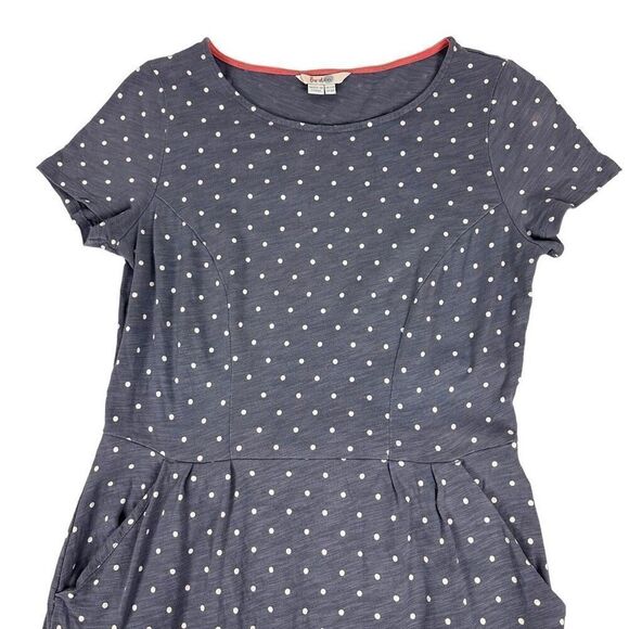 Boden Phoebe Jersey Dress Gray White size 8R WW202 - Picture 6 of 10